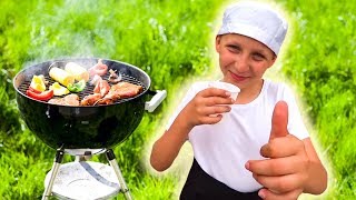 Пикник на природе. Вкуснятина! Have a picnic.