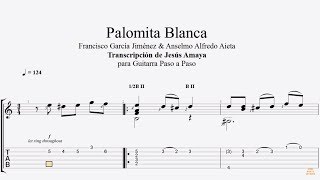Palomita Blanca - Guitarra Solista Tablatura por Jesús Amaya...