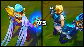 Dawnbringer/Angelblade Riven vs Championship Riven Skins Comparison (League of Legends)
