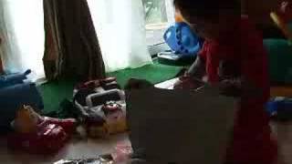 opening gift from Annie