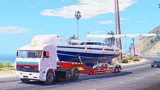 Везу Украденную Яхту Майкла - Дальнобойщики в GTA 5