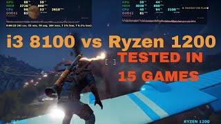 Intel core i3 8100 vs Ryzen 1200 | Gaming and Productivity Benchmarks