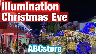 【クリスマスイブ　イルミネーション　サイパン】ハイアットリージェンシーサイパンホテル周辺散歩　ABCstoreの様子　クリスマスイブ　Christmas Eve