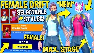 *NEW* "FEMALE DRIFT" Skin CONCEPT Showcase With Leaked Fortnite Emotes..!