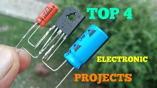 TOP 4 ELECTRONIC PROJECTS WITH REED SWITCH, TRANSISTOR 3055 AND PHOTO DIODE.