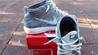 Nike Lunar Flyknit Chukka: Grey/Blue/White | + On Foot