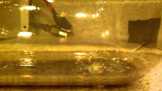 Rapid evaporation of solvent under vacuum