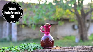 Apply My Aunt's Famous "TRIPLE" Hair Growth Oil For A Week & Stop Hair Fall Completely!