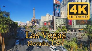 LAS VEGAS DURING THE DAY AND AT NIGHT Nevada USA  4K (UHD)