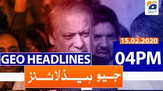 Geo Headlines 04 PM | 15th February 2020