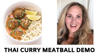 Whole30 + Keto Thai Curry Meatballs