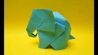 Как сделать слона из бумаги. Оригами слон из бумаги. 3D.