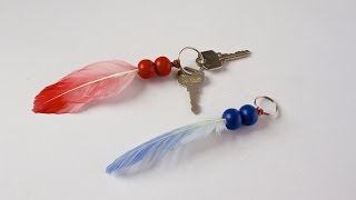 DIY Feather Keyrings