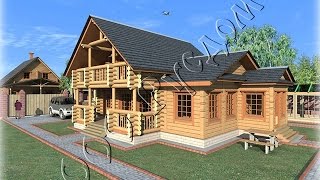 Проект деревянного дома "Легенда" на базе сруба 7 на 7