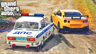 ПОГОНЯ В GTA 5 - УГНАЛ ОТ КОПОВ ЗА 5 СЕК НА НИССАН ГТР! ПОГОНЯ НА NISSAN GTR NISMO!⚡ГАРВИН