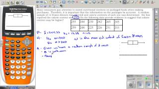 AP Statistics - one sample t-test