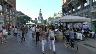 Walk around Milan Italy Piazza del Duomo Castello Sforzesco Quadrilatero della moda