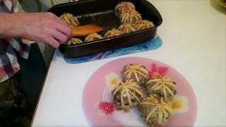 Корейские мясные Биточки с грибами в духовке - праздничное блюдо