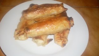 Rouleaux à  la crème d'amande et son miel caramélisé