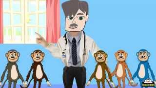 Nursery Rhyme | Five Little Monkeys Jumping On The Bed | With Lyrics