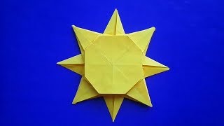 оригами солнце, оригами солнце из бумаги // origami paper sun