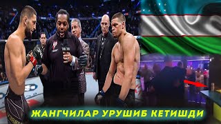 OMMAVIY MUSHTLASHUV/ Хамзат ва Диас толпада урушишди..