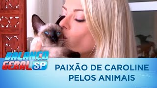 Relembre a paixão de Caroline Bittencourt pelos animais