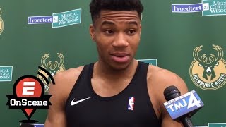 Giannis Antetokounmpo learns his nickname in China is 'Letter Bro' | OnScene | ESPN