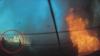 화염 휩싸인 차량서 잠든 만취 운전자 구한 시민들 / 연합뉴스TV (YonhapnewsTV)