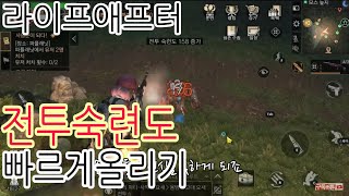 라이프애프터 전투숙련도 빠르게 올리는법!! 정리 [갱튜브]
