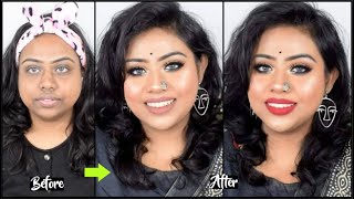 BLUE HEAVEN ONE BRAND WEDDING GUEST MAKEUP TUTORIAL FOR DARK PIGMENTED SKIN