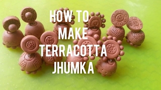 Terracotta jhumka/clay jewellery making ideas/terracotta jhumka making.