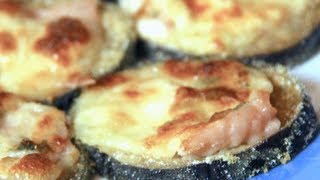 MELANZANE AL FORNO con cotto, mozzarella e gorgonzola - eggplants baked with ham and cheese