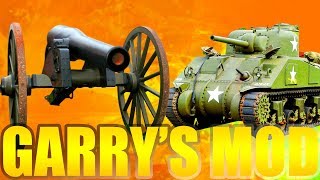 CANNON VS TANK BATTLE!! - Gmod CANNON Mod! (Garry's Mod)