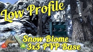 ARK 3x3 PVP Base! | Low Profile PVP Build Guide | ARK: Survival Evolved | ARK PVP Snow Base