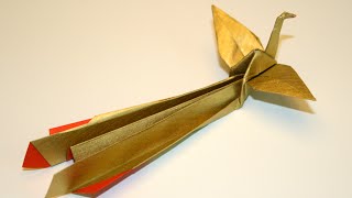 Origami - Houou: Phoenix traditionnel japonais - Traditional Japanese Phoenix [Senbazuru]