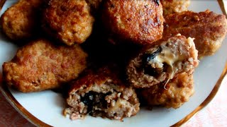 Котлеты с сыром и грибами. Вкусные до безумия!
