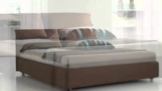 Giwa letto contenitore con rete in doghe di faggio Modello Artemide