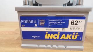 Аккумулятор Inci Aku 62RS: обзор аккумулятора