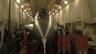 Транспортировка истребителя МиГ-29 военно-транспортным Ан-22 «Антей»