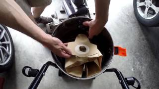 Do Not Use Kubota Wet/Dry Vacuum Without a Bag for Dry Applications