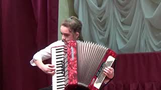 Как играет дивчина! Аккордеон Юпитер. Русское видео