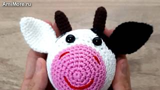 Амигуруми: схема Милой коровки. Игрушки вязанные крючком. Free crochet patterns.