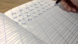 Russian Alphabet writing. Abecedario ruso. Письменные буквы русского алфавита.