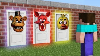 КАКУЮ СТРАШНУЮ ДВЕРЬ ВЫБЕРЕТ НУБ В МАЙНКРАФТ? АНИМАТРОНИКИ ФНАФ FNAF Майнкрафт Видео Мультик Чика