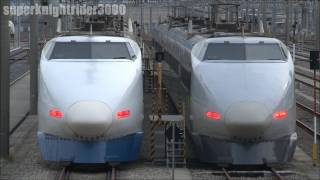 JR西日本 引退間近の100系&300系新幹線 博多総合車両所広島支所 2011.11