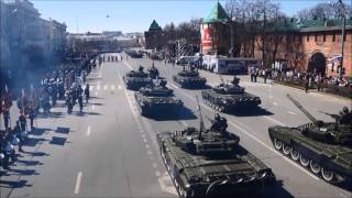 Аэросъемка генеральной репетиции Парада Победы в Нижнем Новгороде-2015