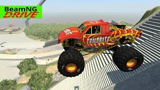 High Speed Jumps | Crashes #51 - BeamNG Monster Truck, Police car, Ambulance, Fire Truck
