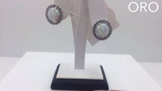 Серебряные серьги и кольцо с опалом