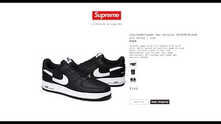 Supreme x NIKE x CDG Comme Des Garcons Shirt Shoes Droplist & Price! 11 8 18